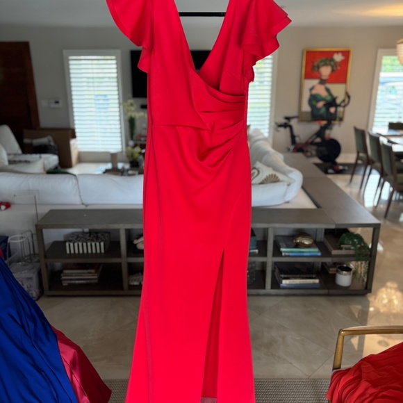 Ruched Ruffled Gown - Picture 2 of 5